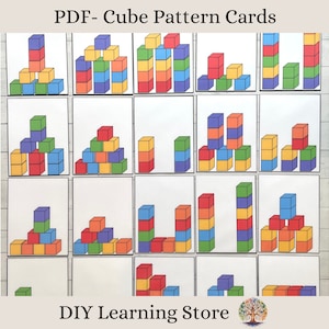 Foam Cube Aufgabenbox Aktivitätskarten- Montessori Ressourcen- Homeschool Vorschule- Besondere Bedürfnisse- Lernmaterialien- Lerndrucke- PDF