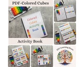 Colored Cubes Activity Book- Homeschool Preschool / Montessori Learning toy / Special needs learning binder / homeschool printable- PDF