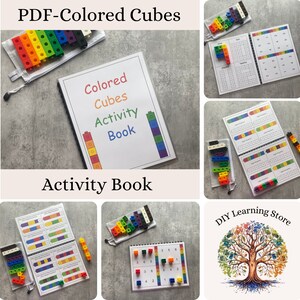 Cubes colorés - Livre d'activités pour l'école maternelle à la maison / Jouet d'apprentissage Montessori / Classeur d'apprentissage adapté / imprimable pour l'école à la maison - PDF