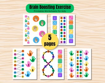 Brain Game Worksheets-Fine Motor Skills Activity for Focus and Coordination