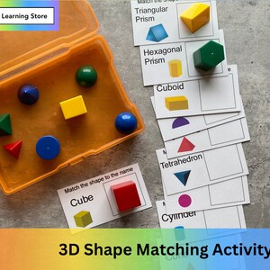 PDF 3D Shapes Matching Activity Cards Instant Download - Etsy