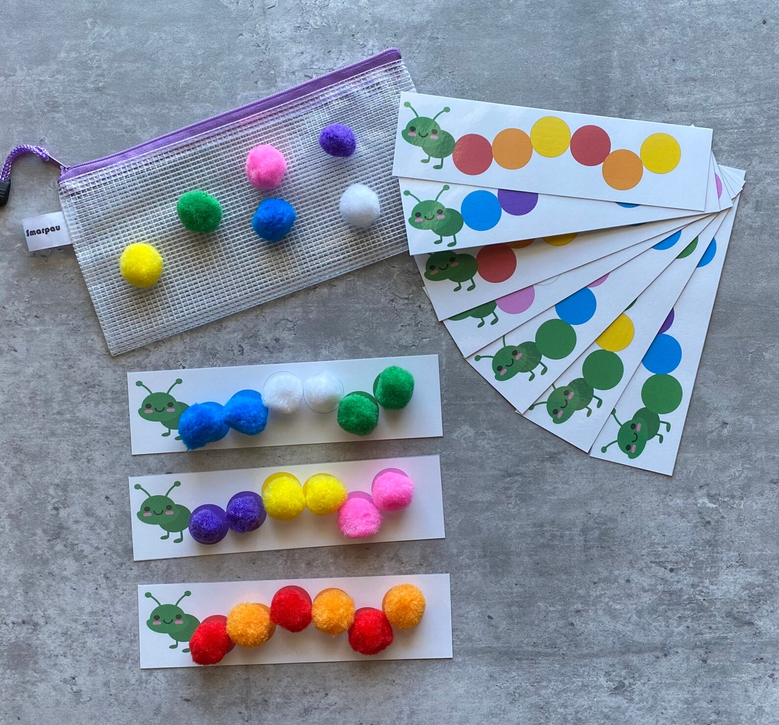 Pom Pom Patterns Activity Set Etsy