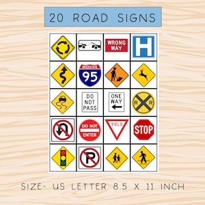 Road Signs Activity Set- Montessori Learning toy for preschool, homeschool, special needs, quiet time activities, kindergarten- PDF image 5