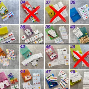 Build a Bundle- 16 task box learning activity sets and carrying case- Preschool, Kindergarten, 1st grade, Montessori resources, Special Need afbeelding 4