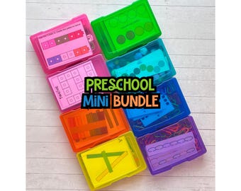 Preschool Mini Bundle | 8 Task Box Learning | Preschool Homeschool, Special Ed, Therapy, Fine Motor Skills, Handwriting Practice