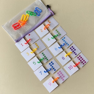 Schede di attività di abbinamento numerico con collegamenti colorati - Scuola materna, istruzione parentale, bisogni speciali, numeri da 1 a 20, scuola materna, apprendimento in momenti di tranquillità - PDF
