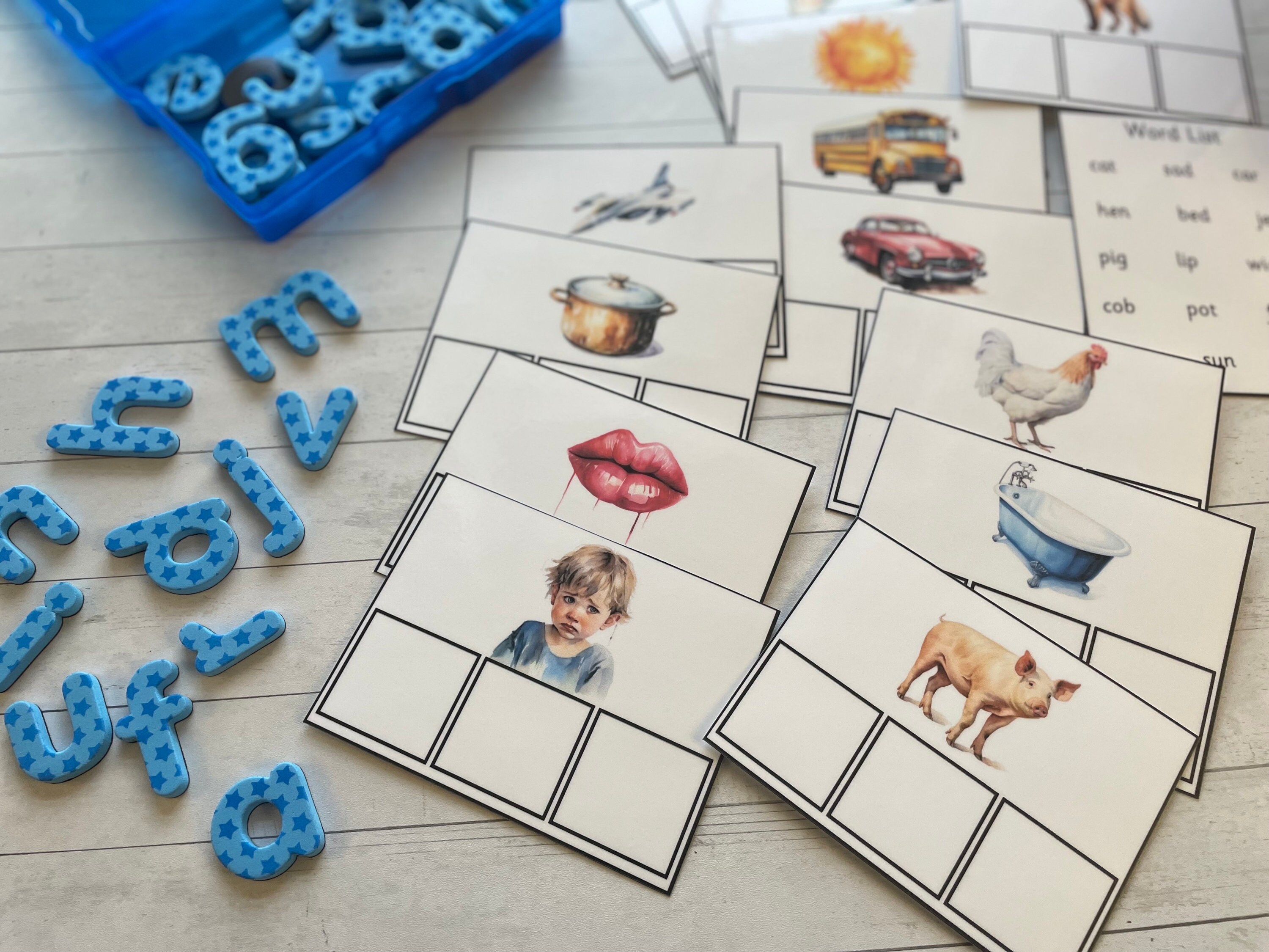 Spelling Practice-3 Letter Words-task Box- Montessori Learning Toy for ...