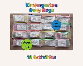 Kindergarten Busy Bag Bundle | 16 learning activities | Homeschool, Special Education, Teacher Resource, Ready-to-use, Premade, Hands-on