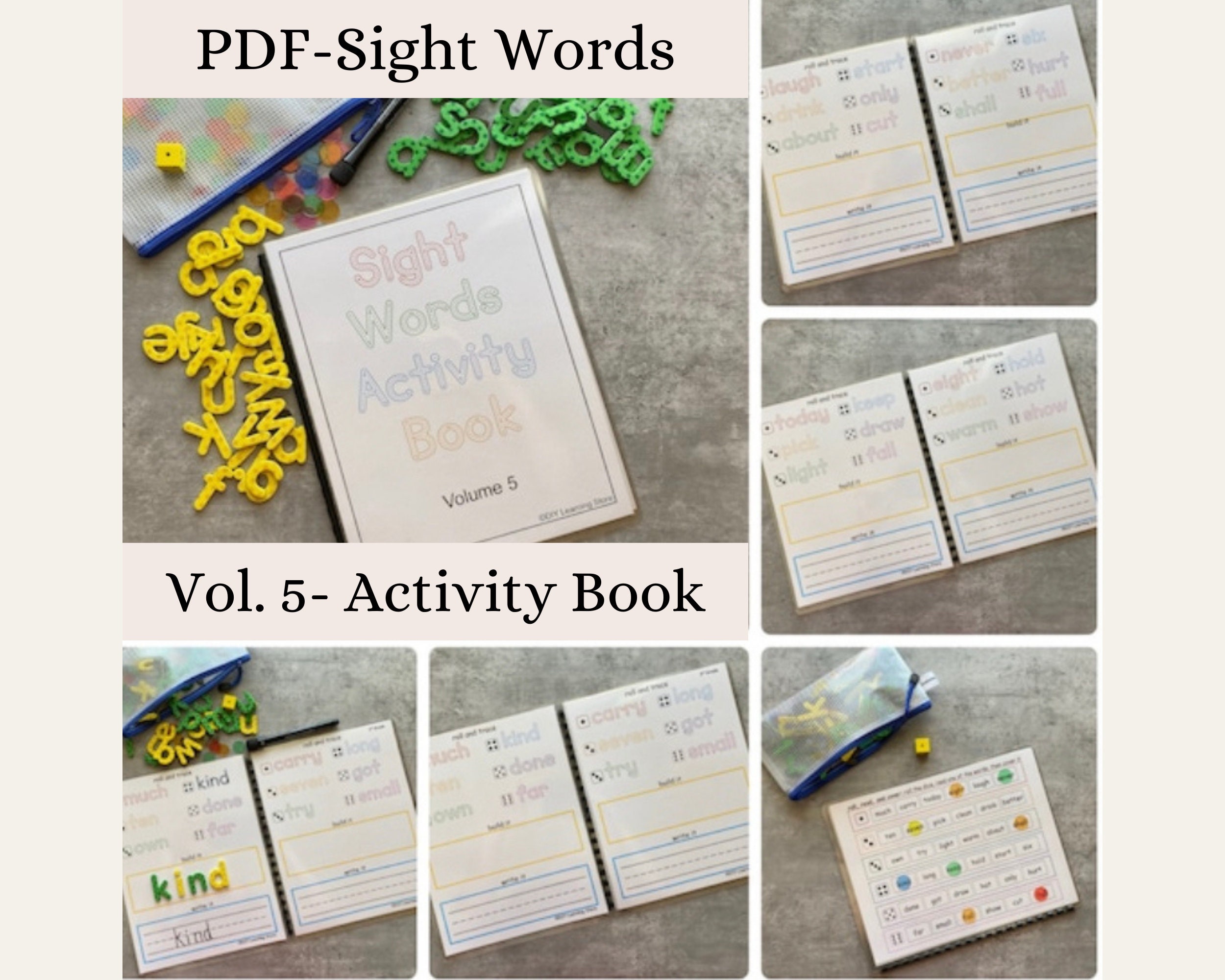 3rd Grade Sight Words Activity Book- Preschool Busy Book / Kindergarten ...