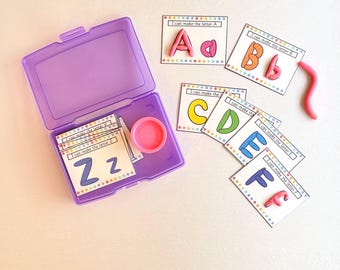Play dough Alphabet Activity Set- Preschool, Toddler, Kindergarten, 1st grade, Special Education- Fine motor skills- ELA- Homeschool