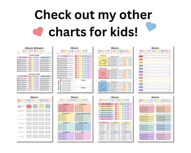 Editable Kids Daily Routine Planner - Morning, Afternoon, Evening ...