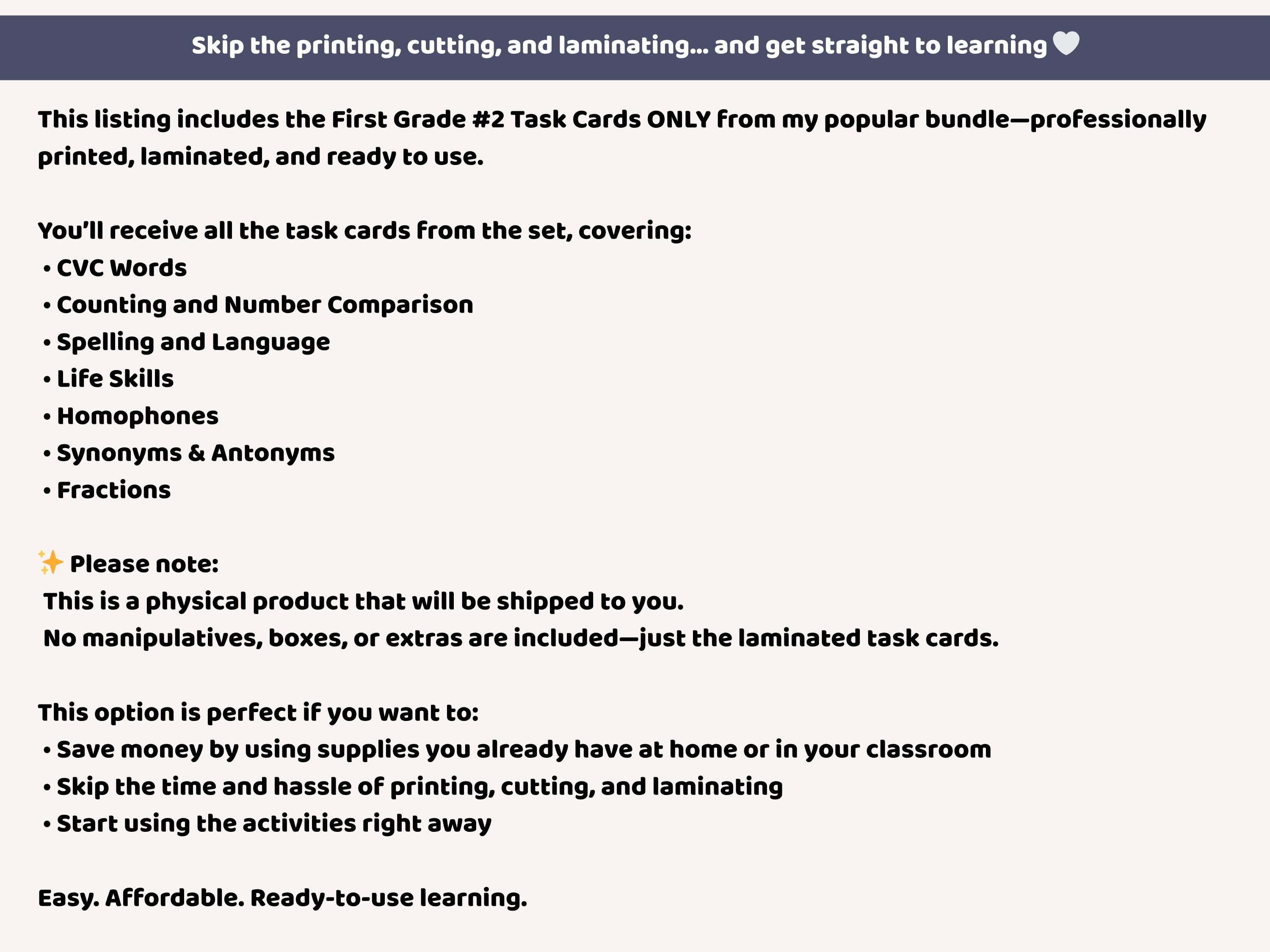 First Grade 2 Task Card Bundle | 16 Learning Activities | Homeschool ...