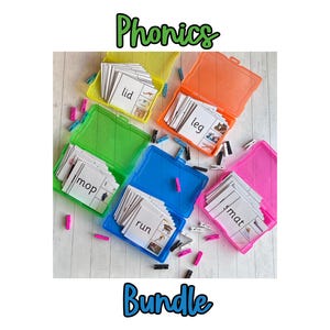 Phonics Bundle | Ready to use Activity Kits | Task Box Learning Set | Kindergarten | First Grade | Special Education Classroom | Short Vowel