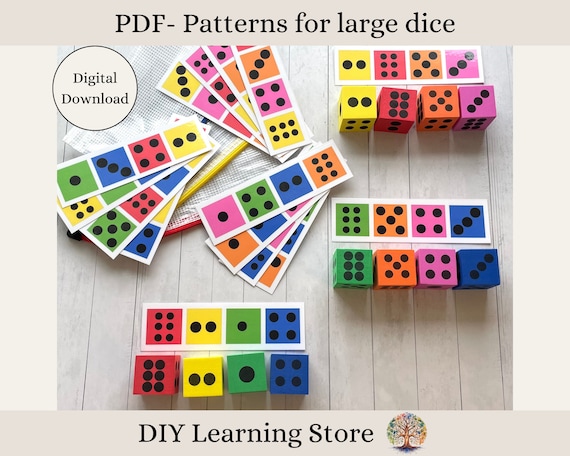 Patterns with Foam Dice- Instant Download- Montessori Learning Toy- Toddler Quiet Time- Preschool, Homeschool, Special Education- PDF