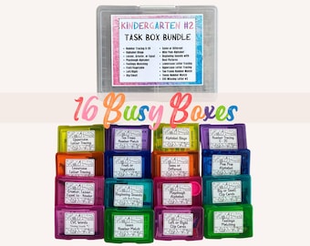 16 learning activities- Kindergarten #2 Task Box Bundle- Ready to use, No Prep