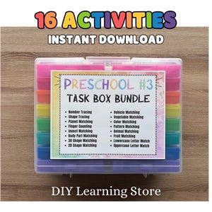 Toddler/PreK Bundle- Instant Download- 16 Matching and Tracing Activities for Toddlers, Preschool, Homeschool, and Special Education-PDF