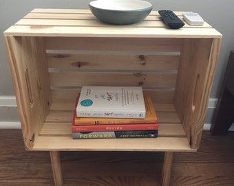 Crate Nightstand Etsy