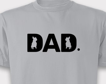 Frenchie Dad. Zeitraum. T-Shirt - Minimalistische französische Bulldogge Papa Shirt, Hund Papa Geschenk, mutiges Frenchie T-Shirt