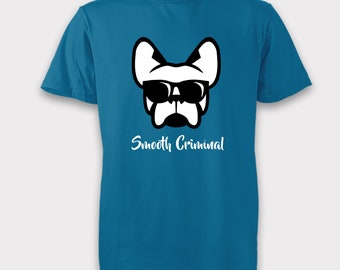 T-shirt Smooth Criminal Frenchie – grappig T-shirt Franse Bulldog