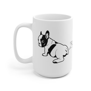 French Bulldog Ceramic Coffee Mug – Frenchie Kisses, Dog Lover Gift