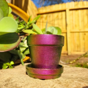 3&quot; 4&quot; 6&quot; 8&quot; 10&quot; Plant Pot, Color Shift Pot, Pot for Succulent, Plant Pot Indoor, Planter, Pot with Saucer, Flower Pot, Plant Gift, Pink Pot