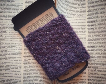 Cup cozy - hand knit yarn