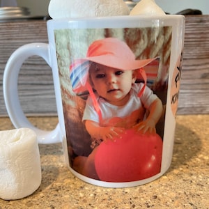 Personalized Photo Mug, Custom Photo Mug, Personalized Coffee Mug, Gift for Grandma, Grandpa, Mom or Dad, Office Coffee Mug, Customized Mug