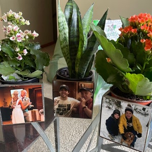 Memorial Photo Planter, Memorial Indoor Pot, Memory Planter, In Memory Of Planter, Flower Pot for indoors, Sympathy gift