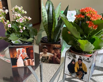Memorial Photo Planter, Memorial Indoor Pot, Memory Planter, In Memory Of Planter, Flower Pot for indoors, Sympathy gift