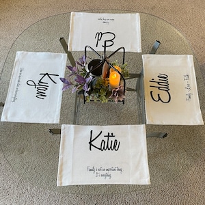 Personalized Place Mats, Placemat, Table/Place settings, Custom Placemat, Wedding Gift, Housewarming Gift, Home Decor, Kitchen Table