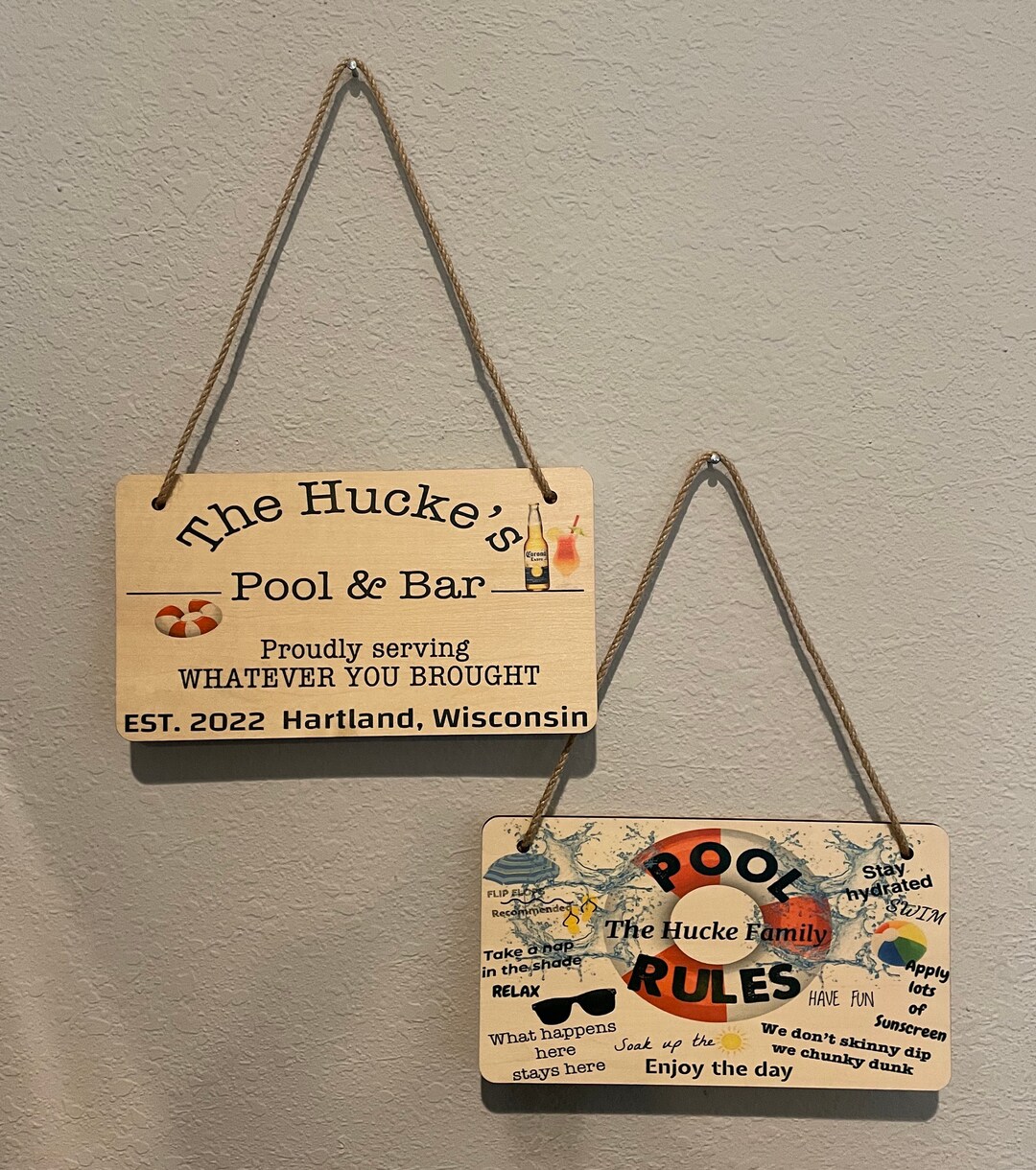 Pool House Sign, Custom Pool Sign, Personalized Pool House Signs, Pool