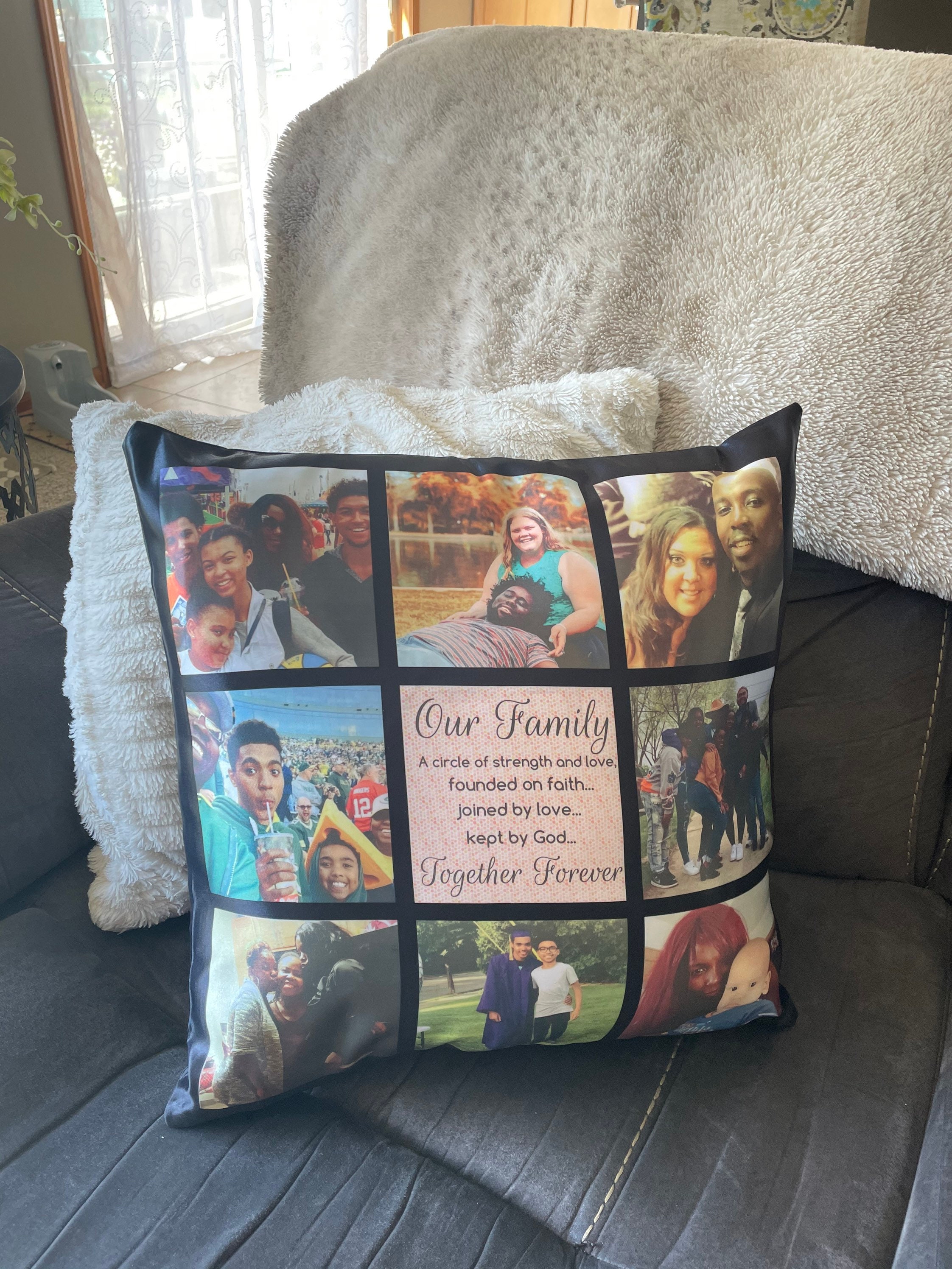 Photo Pillow Case Custom Photo 9 Panel Velvet Pillow Etsy