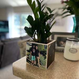 Personalized Flower Pot/Planter for Indoors, Personalized Planter,Flower Pot, 5x5 Personalized Planter,Picture Flower Pot, Centerpieces