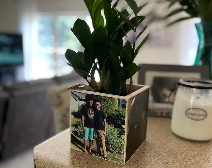Personalized Flower Pot/Planter for Indoors, Personalized Planter,Flower Pot, 5x5 Personalized Planter,Picture Flower Pot, Centerpieces