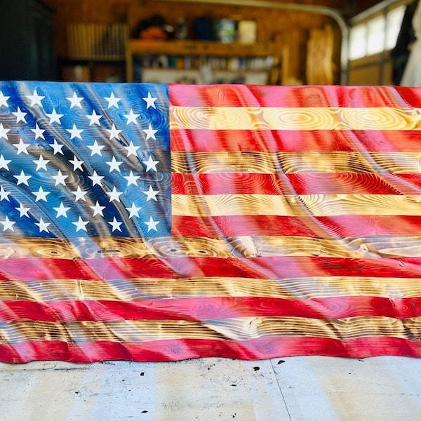 Wavy Wood Flag Etsy Wavy Wood Flag Etsy