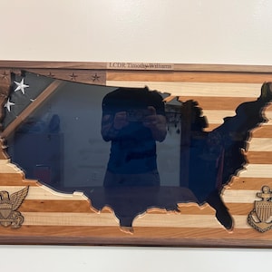Hardwood Military Shadow Box 2d patch add on
