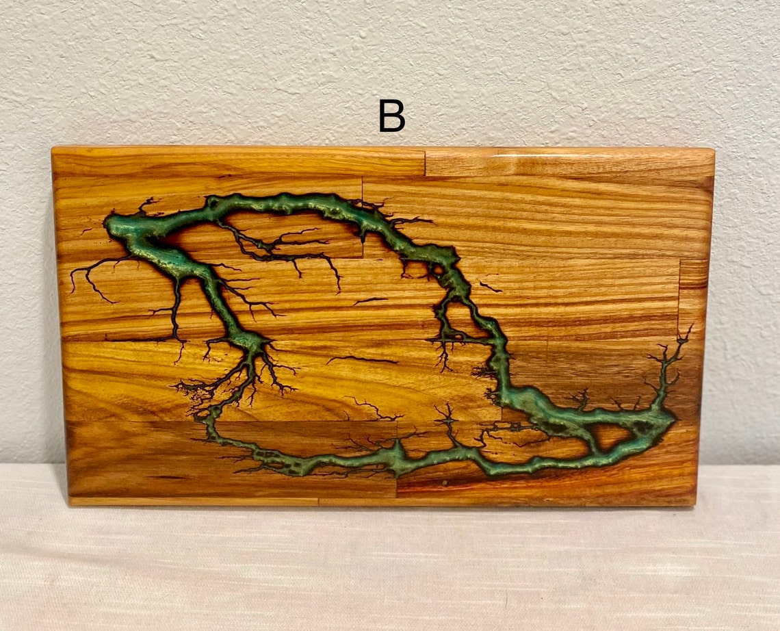 Fractal burned epoxy filled cutting boards Etsy