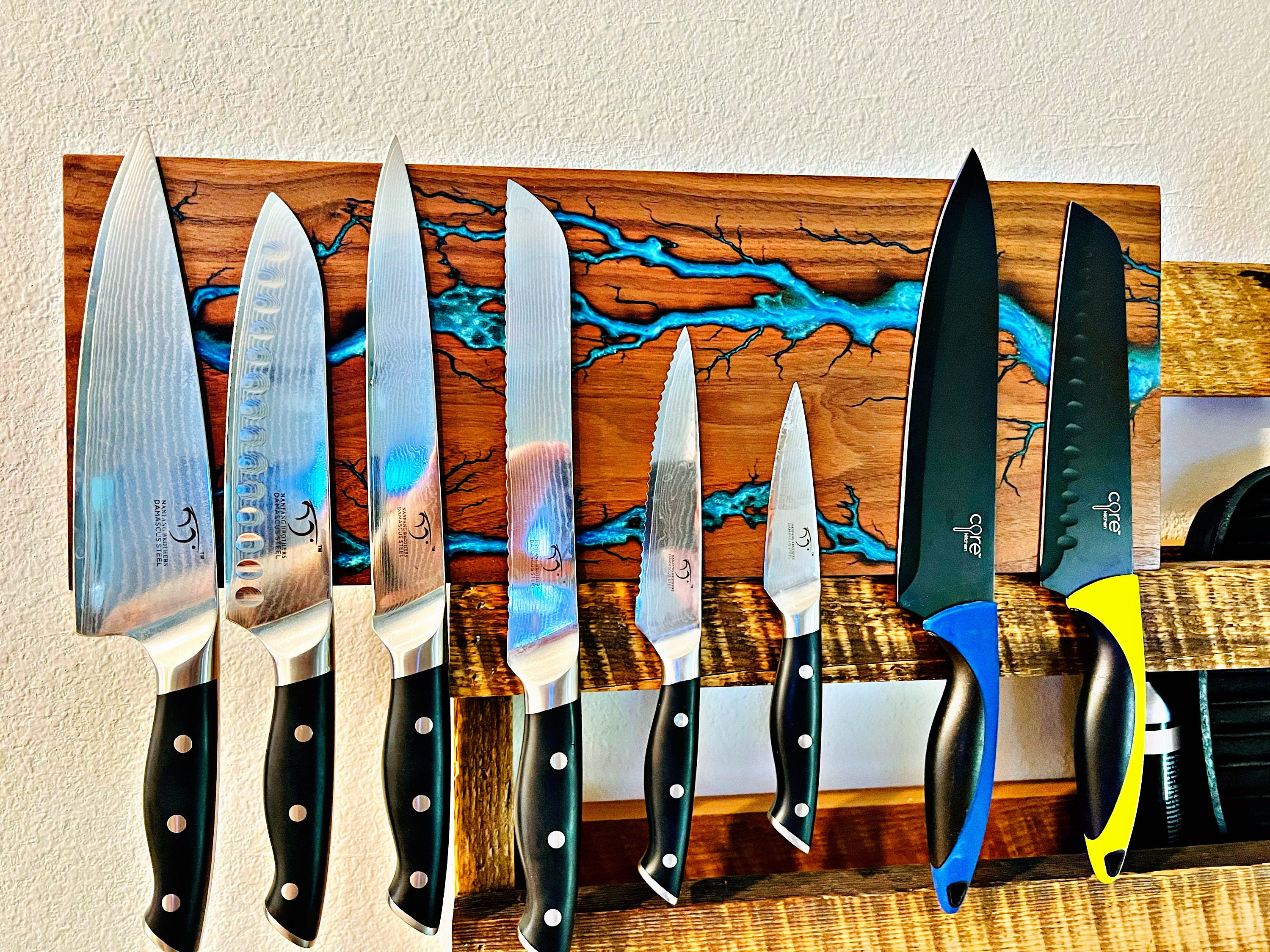 NANFANG BROTHERS Knife Set, 9 Pieces Damascus Macao