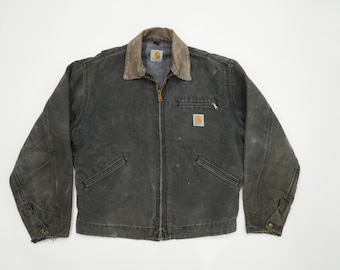 Vintage 2000's Carhartt Detroit Jacket: Blanket Lined, Black, XL