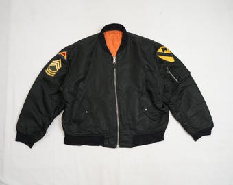 ヴィンテージ MA 1 フライトジャケット メンズ L ブラック