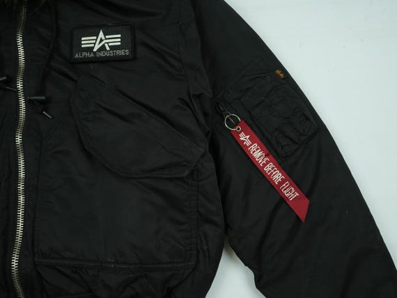 Vintage Alpha Industries Hooded Bomber Jacket | Y2K Faux-fur Trim