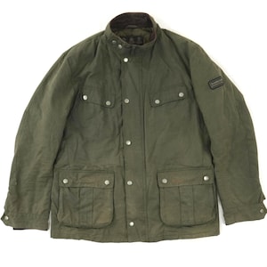 Chaqueta de moto encerada Barbour vintage de los años 90: Barbour International, fabricada en Inglaterra