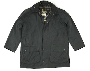 ジャケット・アウター made in ENGLAND Barbour JACKET Vintage 1988 Barbour Border A200 Wax Jacket | Size 91cm/36in XS
