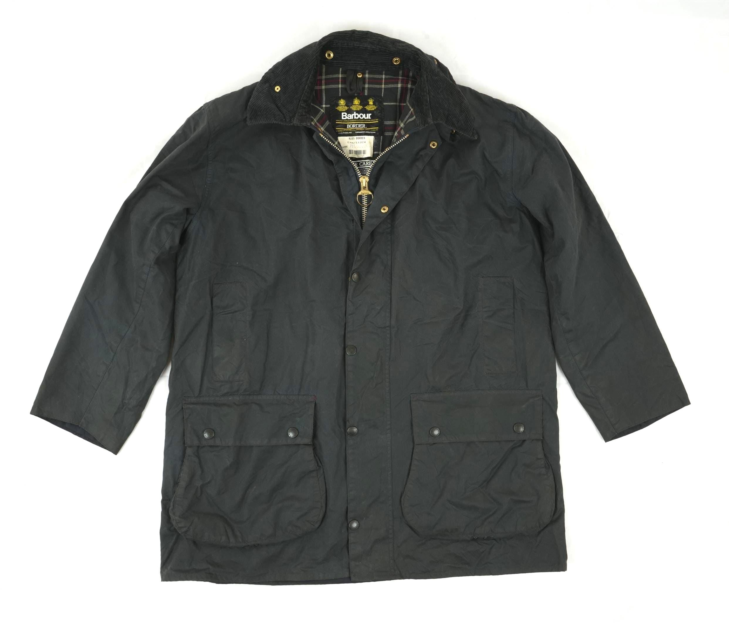 Vintage Barbour Waxed Cotton Border Jacket: 1987 Tartan Vintage Barbour Waxed Cotton Border Jacket: 1987 Tartan