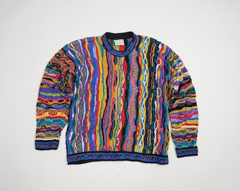 Jersey Coogi vintage de los 90: Australia Biggie Abstract Knitwear