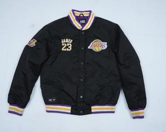 Chaqueta universitaria vintage de los Lakers de la NBA / Chaqueta bomber de Los Ángeles, talla pequeña
