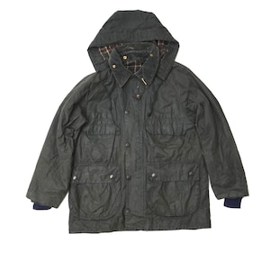 Vintage Barbour Bedale Waxed Jacket – Size Medium 38&quot; – Classic British Heritage – Made in England – Tartan Lining – Wax Cotton Outdoor Coat