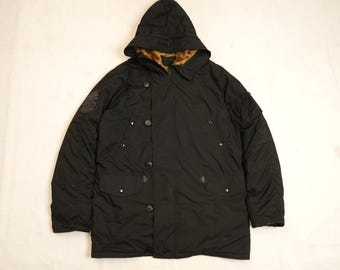 Vintage Alpha Industries N-3B Parka | 90s Military Black Winter