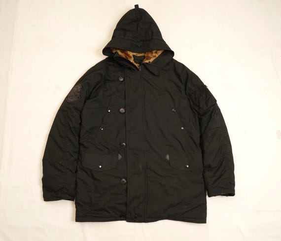 90s USA製 ALPHA INDUSTRIES N-3B Coat L Vintage Alpha Industries N-3B Parka | 90s Military Black Winter