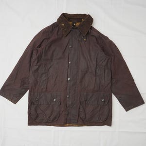 Original Barbour Beaufort Waxed Jacket Mens Vintage A155 Beaufort Cotton Jacket C40 British 90s Heritage Barbour Coat Made in England